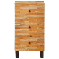 Produktbild för Sidokabinett med låda Brun 40 x 33 x 75 cm Massivt mangoträ