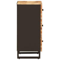 Produktbild för Sidokabinett med låda Brun 40 x 33 x 75 cm Massivt mangoträ