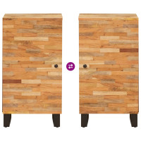 Produktbild för Sidokabinett med lagring Brun 40 x 33 x 75 cm Massivt mangoträ