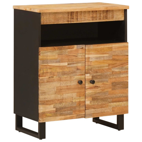 vidaXL Sidokabinett med lagring Brun 60 x 33 x 75 cm Massivt mangoträ