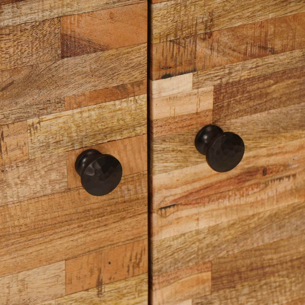 Produktbild för Sidokabinett med lagring Brun 60 x 33 x 75 cm Massivt mangoträ