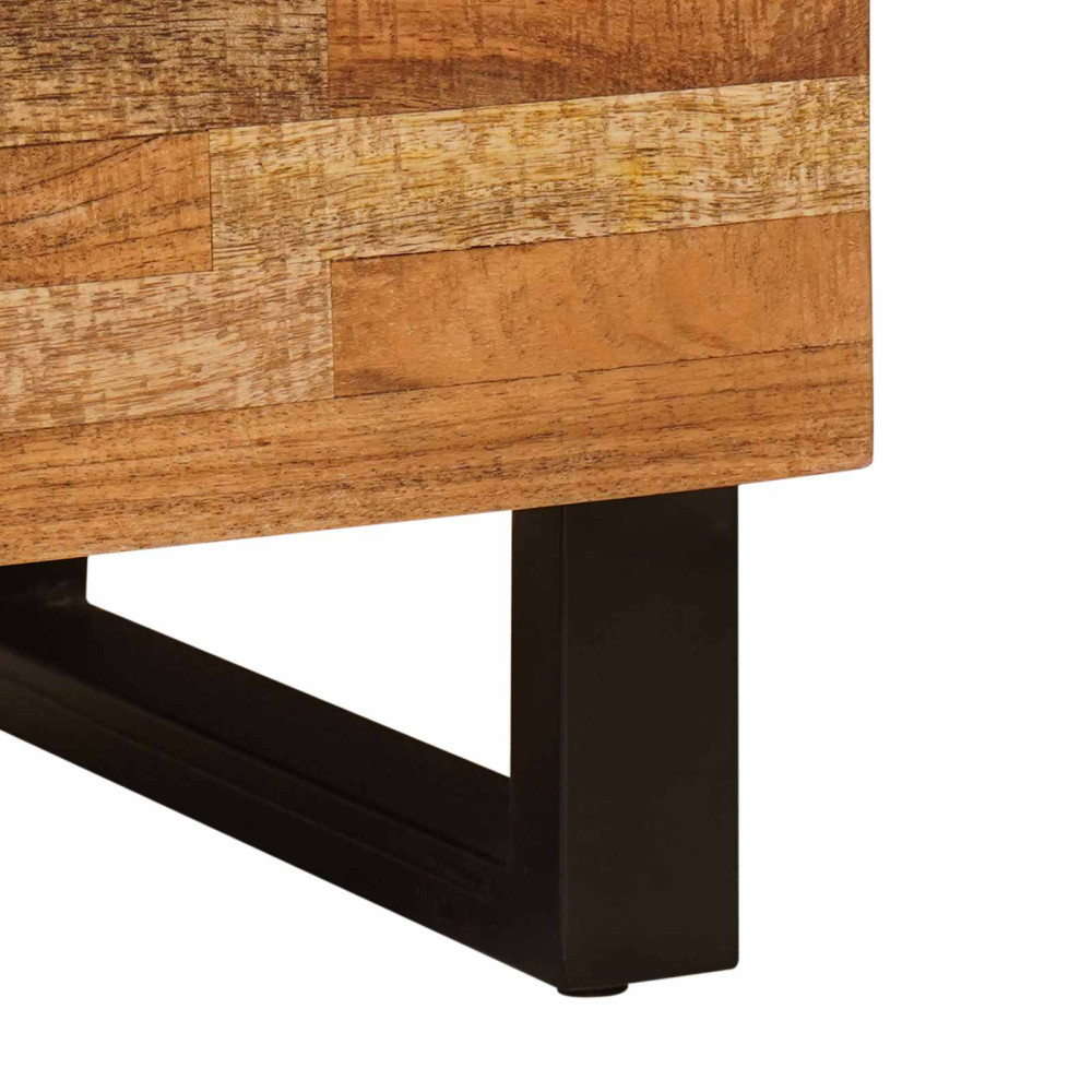 Produktbild för Sidokabinett med lagring Brun 60 x 33 x 75 cm Massivt mangoträ