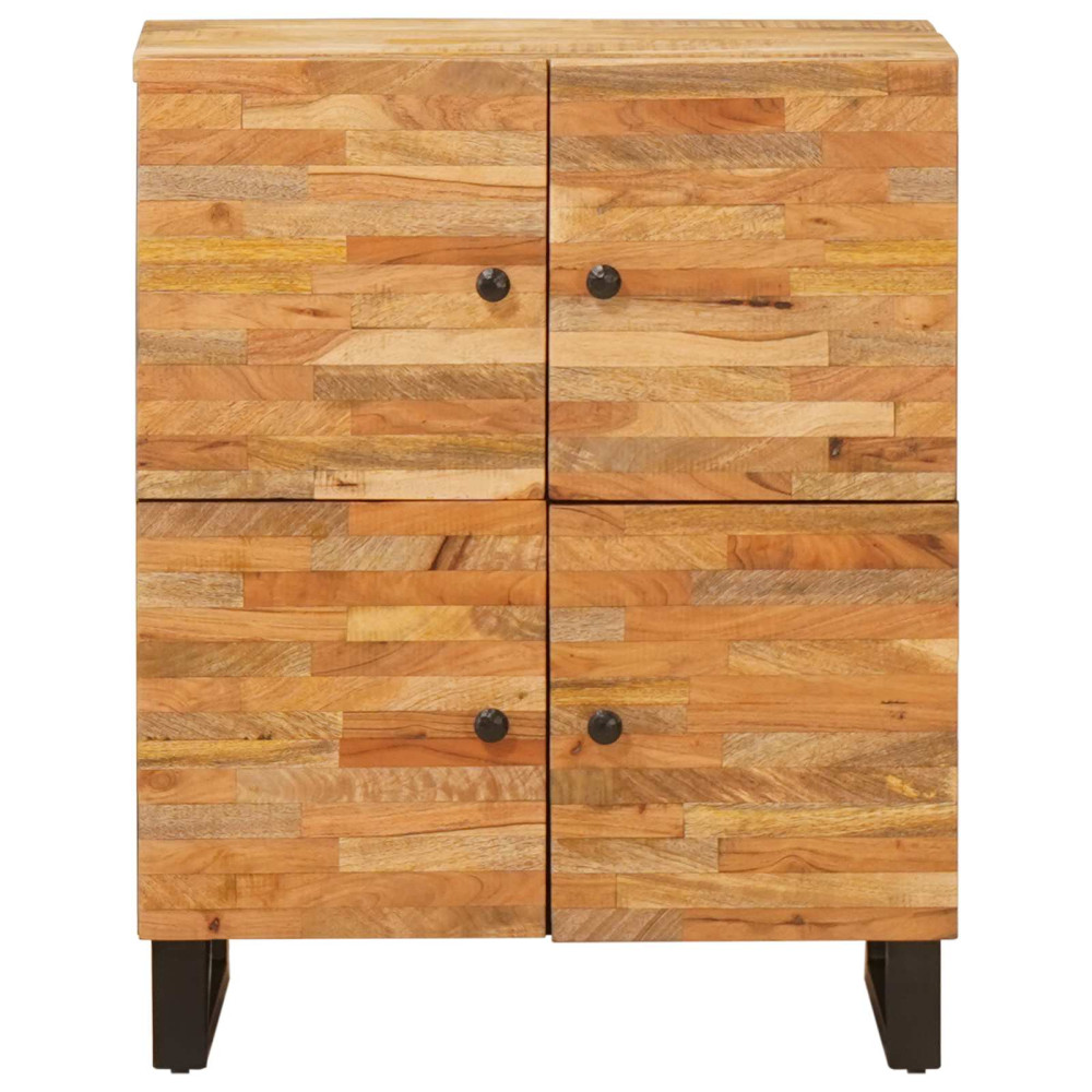 Produktbild för Sidokabinett med lagring Brun 60 x 33 x 75 cm Massivt mangoträ