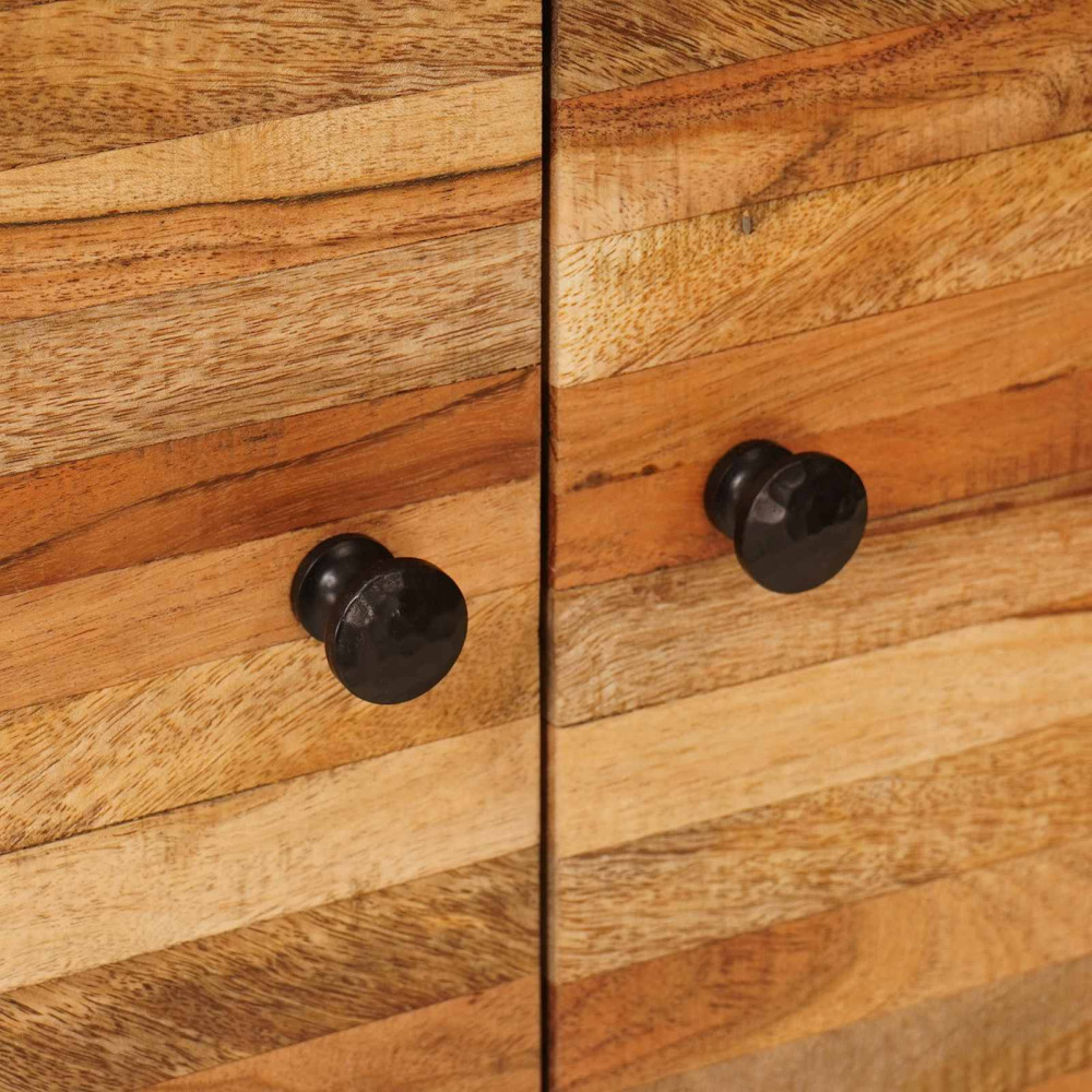 Produktbild för Sidokabinett med lagring Brun 60 x 33 x 75 cm Massivt mangoträ