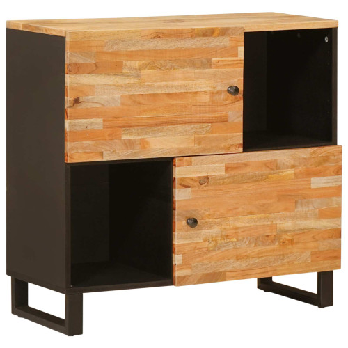 vidaXL Sidokabinett med lagring Brun 80 x 33 x 75 cm Massivt mangoträ