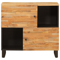 Produktbild för Sidokabinett med lagring Brun 80 x 33 x 75 cm Massivt mangoträ