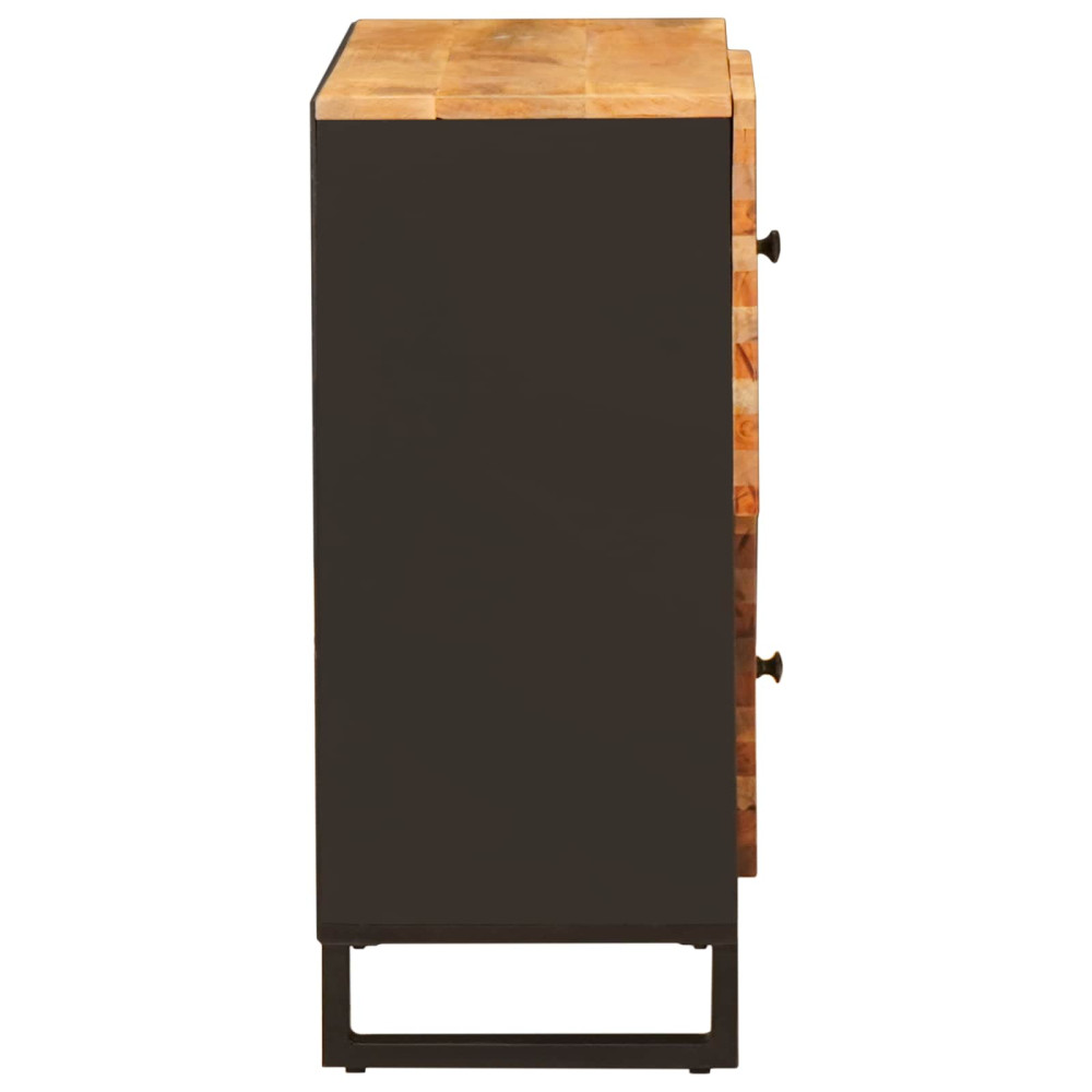 Produktbild för Sidokabinett med lagring Brun 80 x 33 x 75 cm Massivt mangoträ