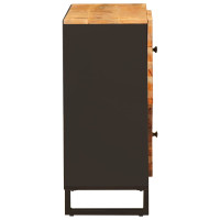 Produktbild för Sidokabinett med lagring Brun 80 x 33 x 75 cm Massivt mangoträ