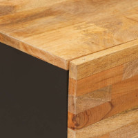 Produktbild för Sidokabinett med lagring Brun 80 x 33 x 75 cm Massivt mangoträ
