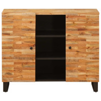 Produktbild för Sidokabinett med låda Brun 90 x 33 x 75 cm Massivt mangoträ