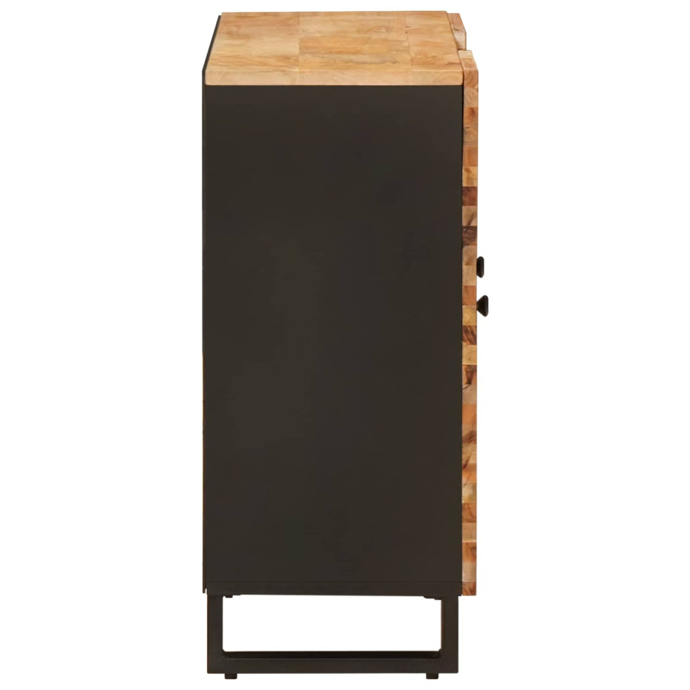 Produktbild för Sidokabinett med låda Brun 90 x 33 x 75 cm Massivt mangoträ