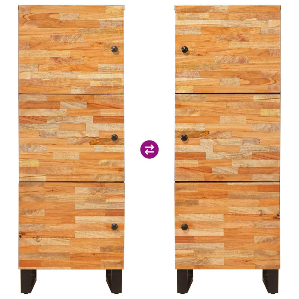Produktbild för Lagringsskåp med hylla Brun 40 x 33 x 110 cm Massivt mangoträ