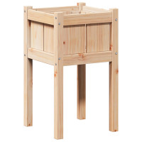 Produktbild för Trädgårdsplanterare Natur 40 x 40 x 70 cm Massiv furu