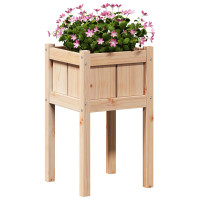 Produktbild för Trädgårdsplanterare Natur 40 x 40 x 70 cm Massiv furu