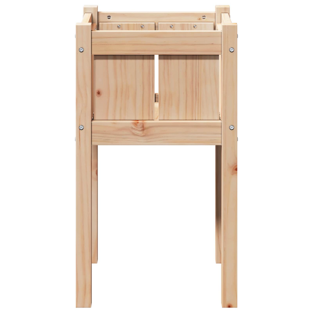Produktbild för Trädgårdsplanterare Natur 40 x 40 x 70 cm Massiv furu