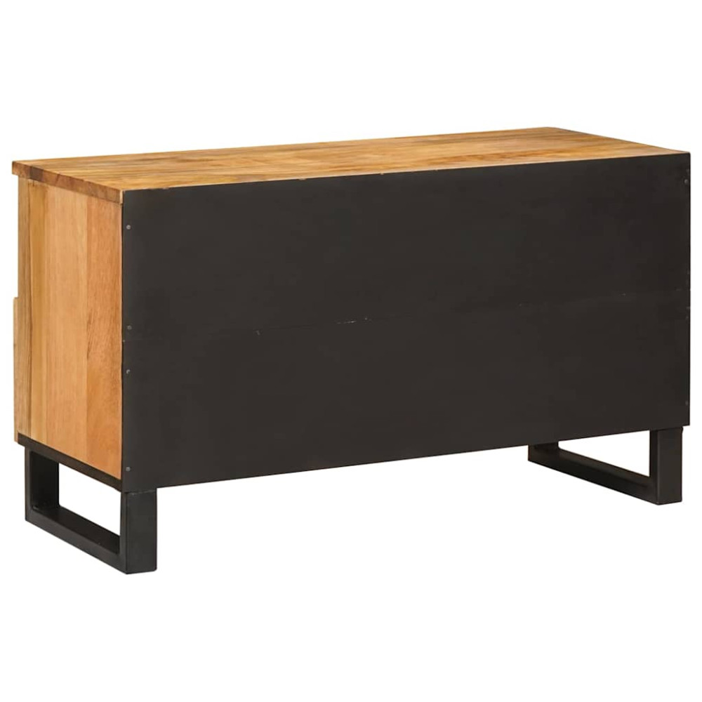 Produktbild för TV-skåp med låda Brun 80 x 33 x 46 cm Massivt mangoträ