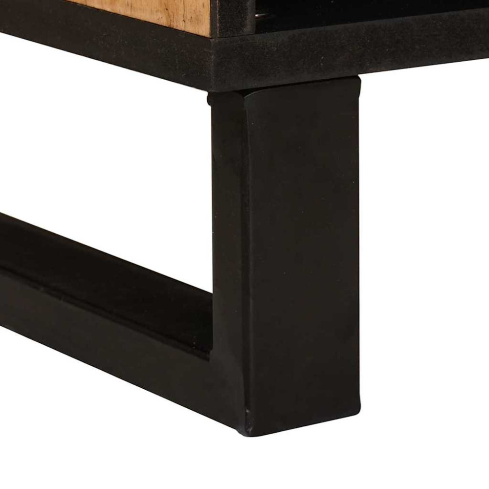 Produktbild för TV-skåp med låda Brun 80 x 33 x 46 cm Massivt mangoträ