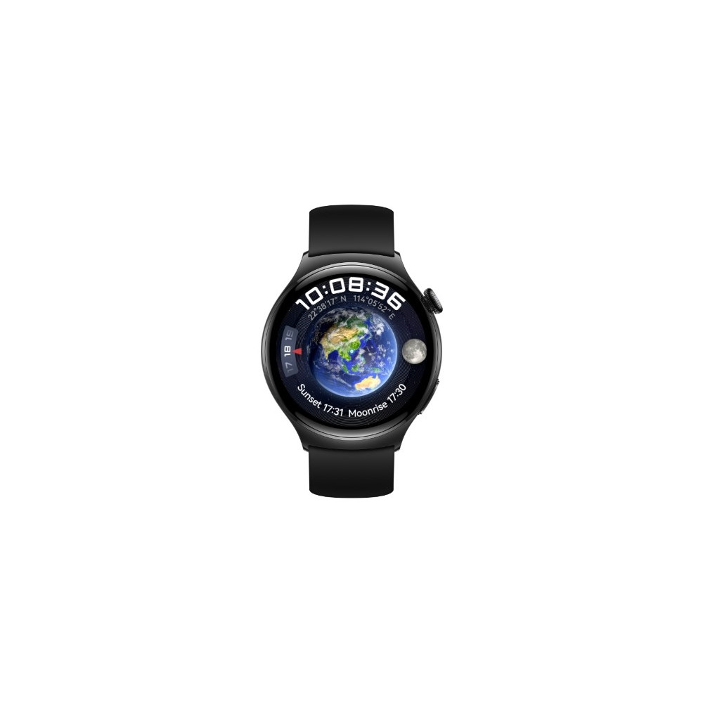 Produktbild för Huawei Watch 4 - rostfritt stål - smart klocka med rem - svart - 32 GB - svart