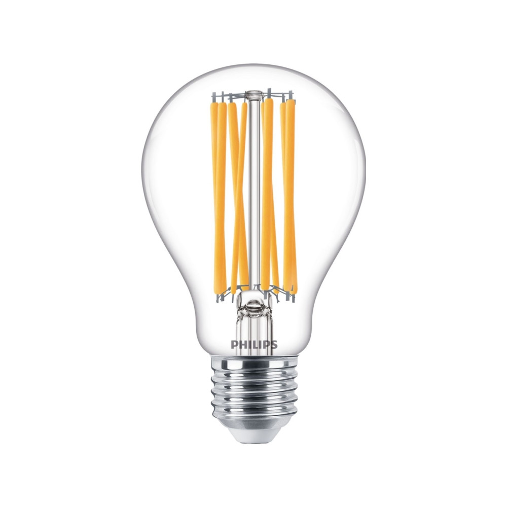Produktbild för Philips LED Classic - LED-glödlampa med filament - form: A67 - klar finish - E27 - 17 W - varmt vitt ljus - 2700 K