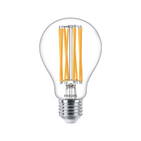Produktbild för Philips LED Classic - LED-glödlampa med filament - form: A67 - klar finish - E27 - 17 W - varmt vitt ljus - 2700 K
