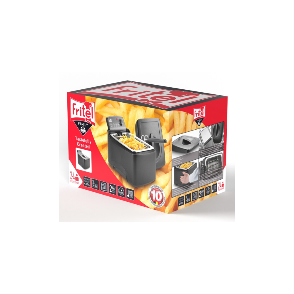 Produktbild för Fritel Turbo SF 4176, Fritös, 3 l, 1 kg, 150 ° C, 190 ° C, 4...