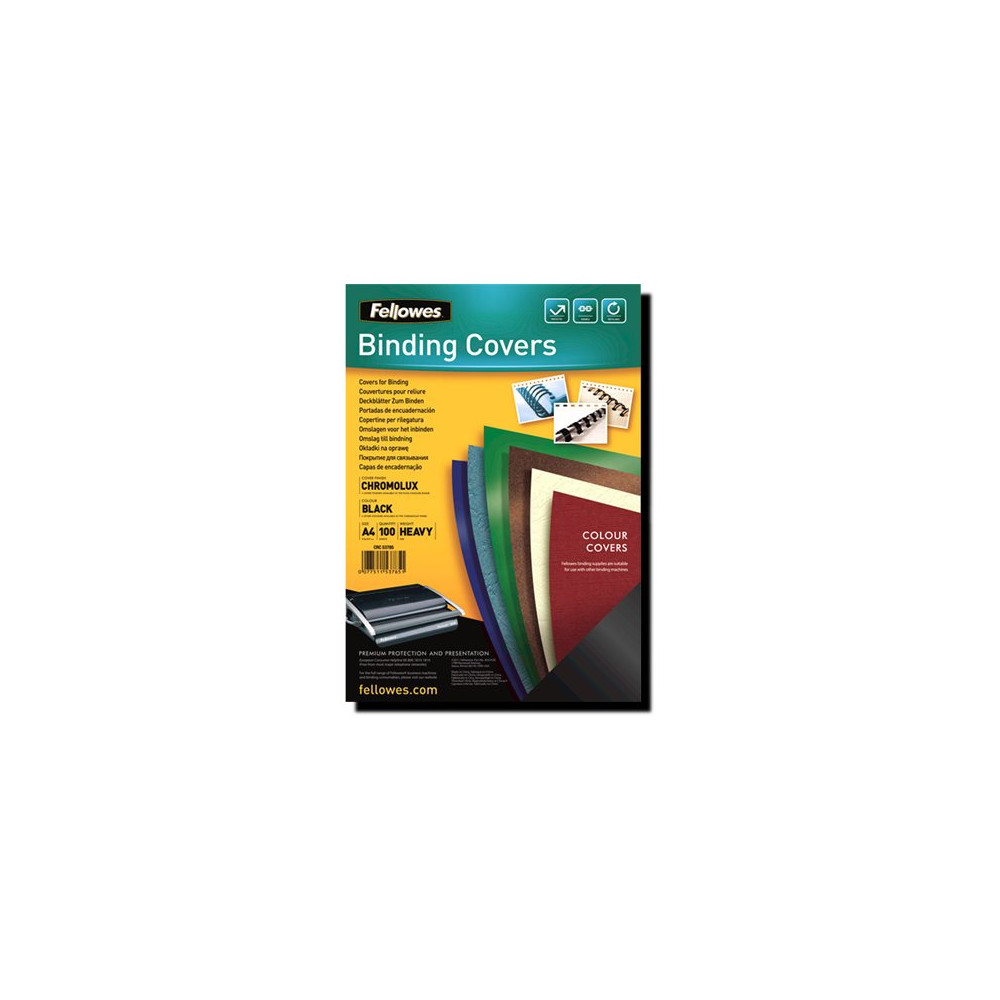 Produktbild för Fellowes Chromolux - blank - 100 stk - paperboard binding cover