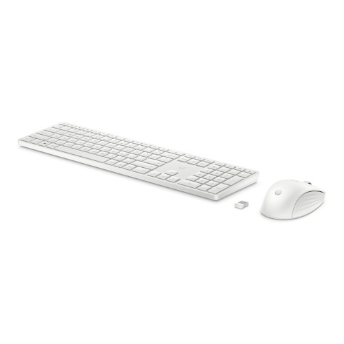 Hewlett-Packard HP 650 - sats med tangentbord och mus - QWERTY - engelska - vit Inmatningsenhet