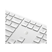 Produktbild för HP 650 - sats med tangentbord och mus - QWERTY - engelska - vit Inmatningsenhet