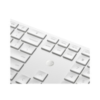 Produktbild för HP 650 - sats med tangentbord och mus - QWERTY - engelska - vit Inmatningsenhet