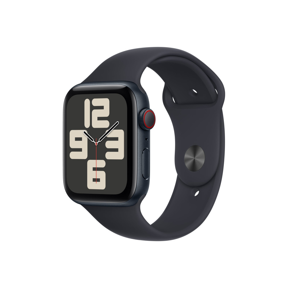 Produktbild för Apple Watch SE (GPS + Cellular) 2a generation - midnattsaluminium - smart klocka med sportband - midnatt - 32 GB