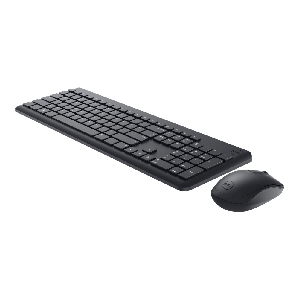 Produktbild för Dell Keyboard and Mouse KM3322W - sats med tangentbord och mus - QWERTY - USA, internationellt - svart Inmatningsenhet
