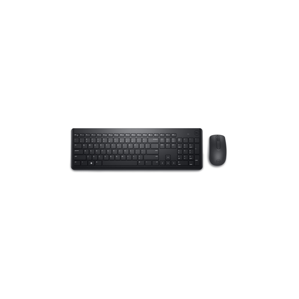 Produktbild för Dell Keyboard and Mouse KM3322W - sats med tangentbord och mus - QWERTY - USA, internationellt - svart Inmatningsenhet