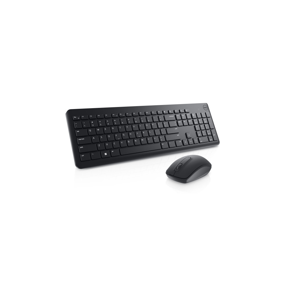 Produktbild för Dell Keyboard and Mouse KM3322W - sats med tangentbord och mus - QWERTY - USA, internationellt - svart Inmatningsenhet