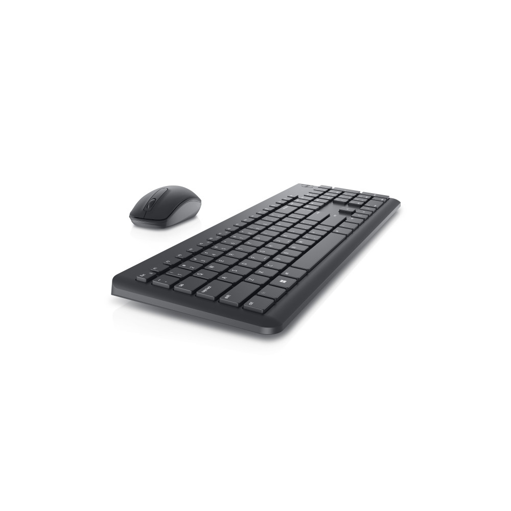 Produktbild för Dell Keyboard and Mouse KM3322W - sats med tangentbord och mus - QWERTY - USA, internationellt - svart Inmatningsenhet