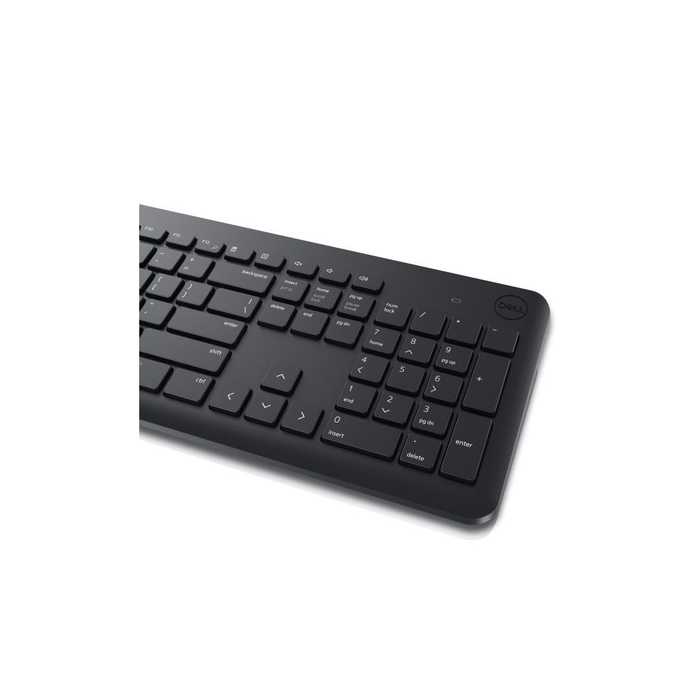 Produktbild för Dell Keyboard and Mouse KM3322W - sats med tangentbord och mus - QWERTY - USA, internationellt - svart Inmatningsenhet