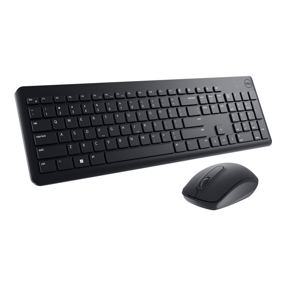 Produktbild för Dell Keyboard and Mouse KM3322W - sats med tangentbord och mus - QWERTY - USA, internationellt - svart Inmatningsenhet