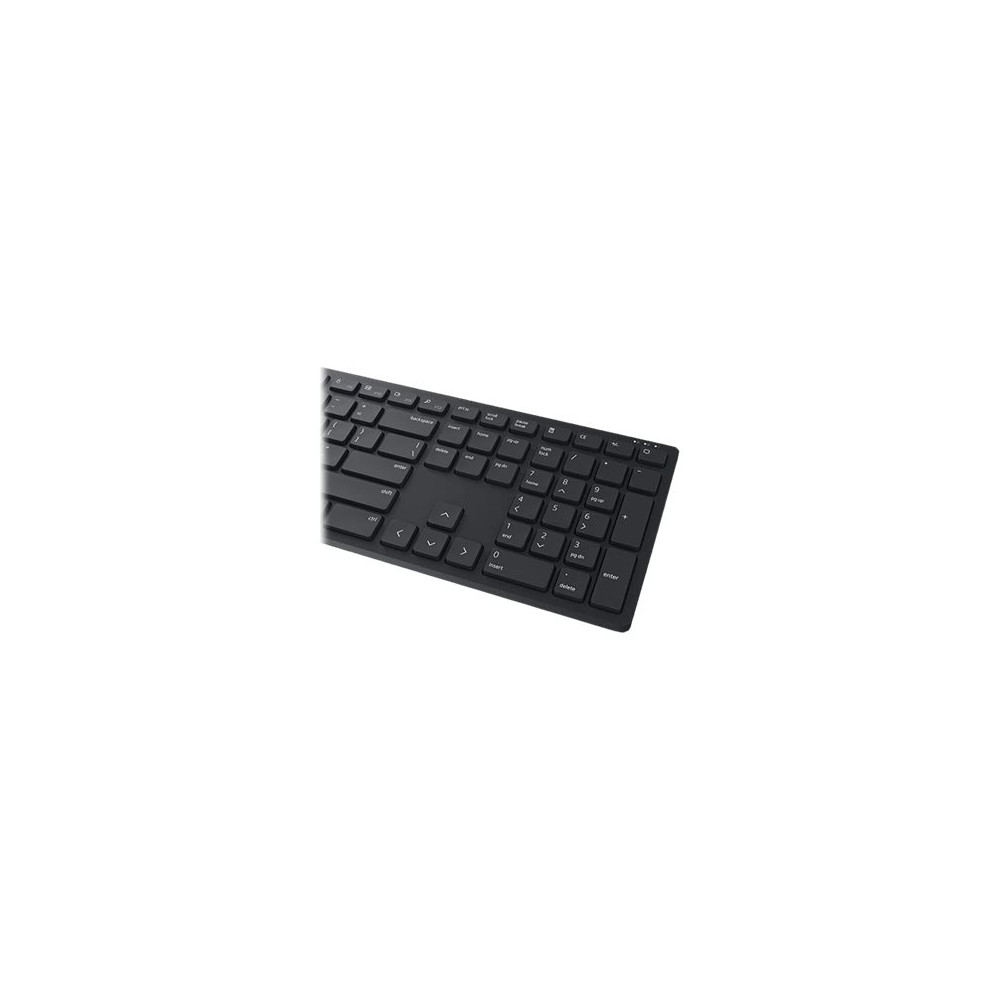 Produktbild för Dell Keyboard and Mouse KM3322W - sats med tangentbord och mus - QWERTY - USA, internationellt - svart Inmatningsenhet