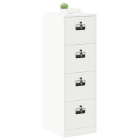 Produktbild för Arkivkåp med låda 2 pcs Vit 44 x 50 x 139 cm Kallvalsat Stål