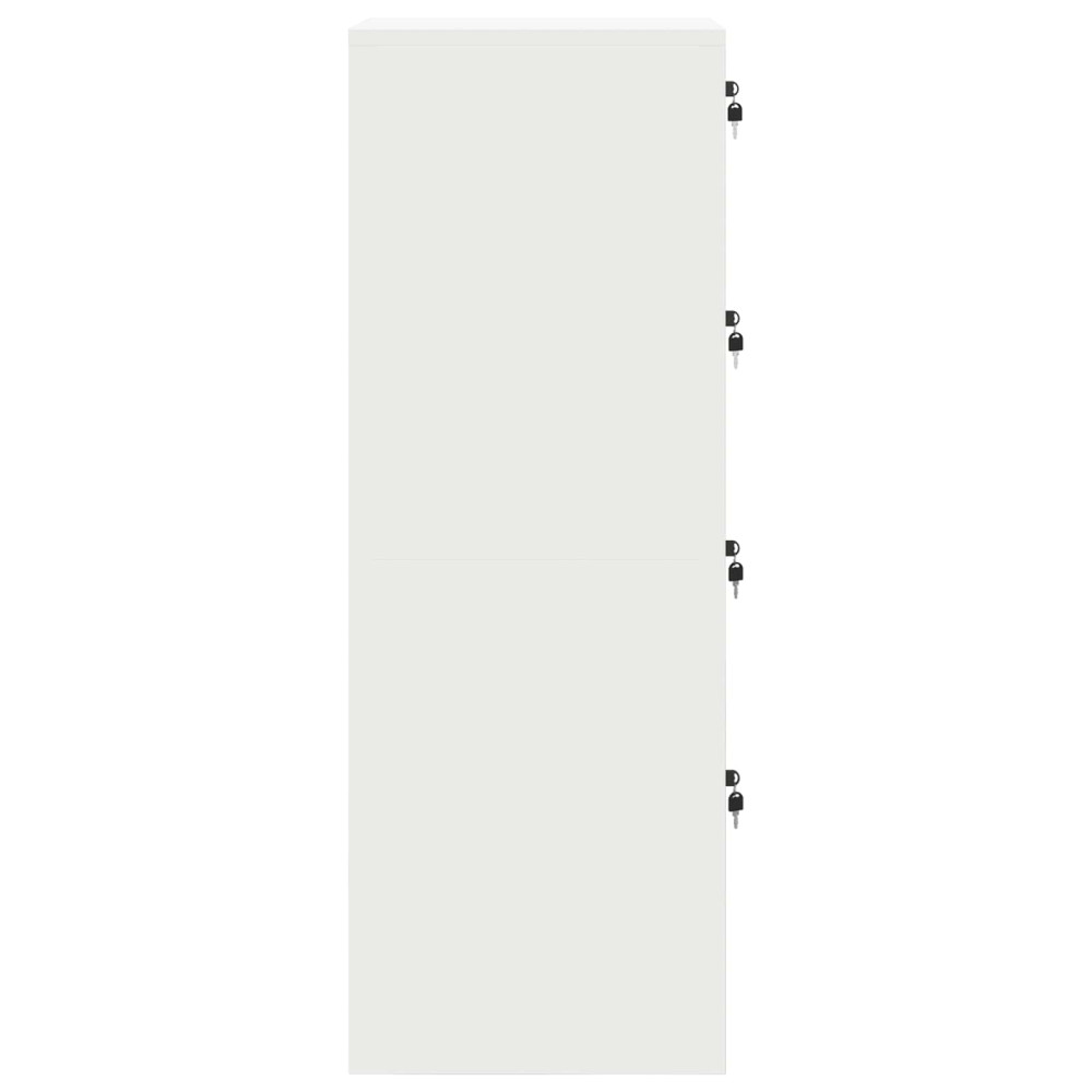 Produktbild för Arkivkåp med låda 2 pcs Vit 44 x 50 x 139 cm Kallvalsat Stål