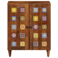 Produktbild för Sideboard Valnöt 60 x 33 x 75 cm Massivt mangoträ