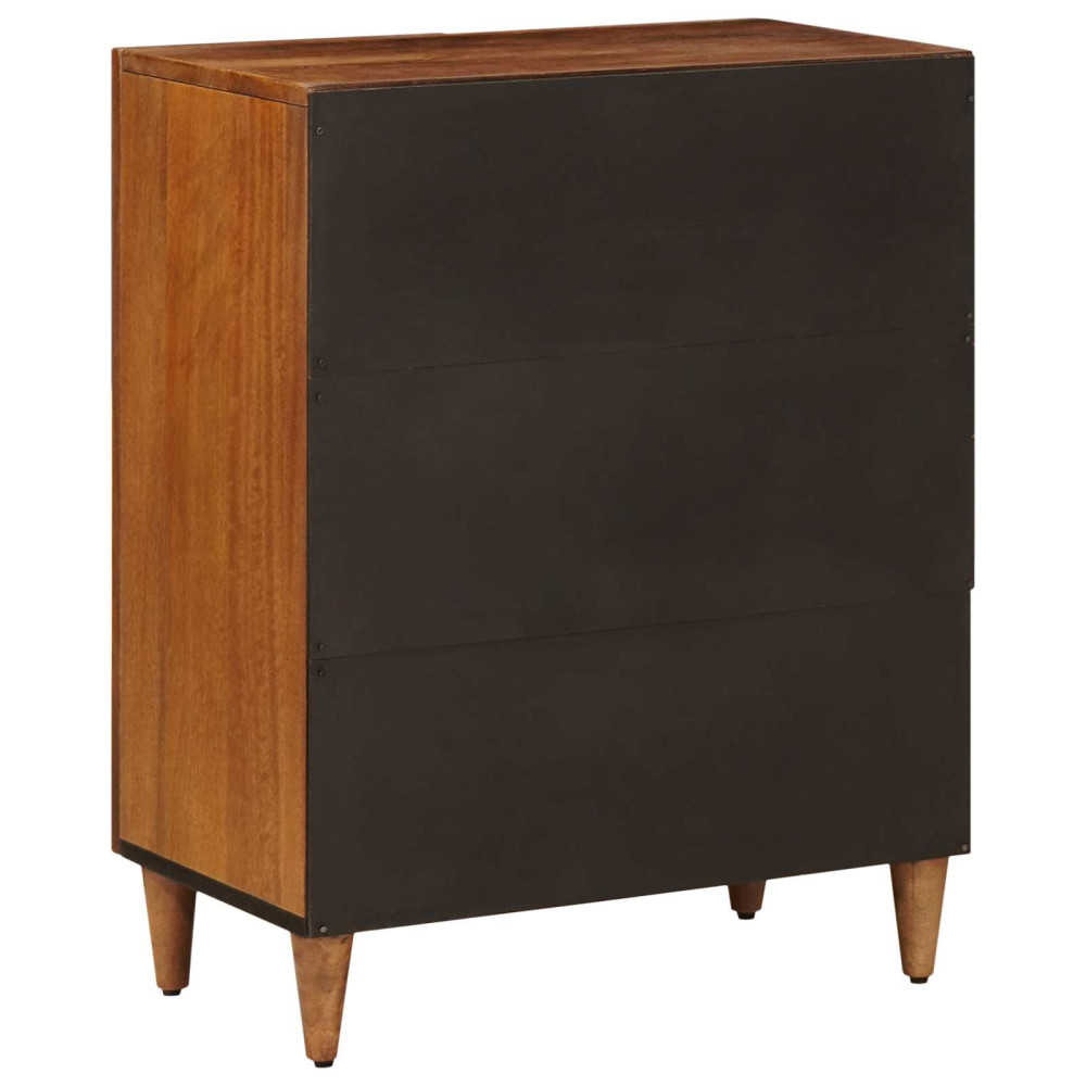 Produktbild för Sideboard Valnöt 60 x 33 x 75 cm Massivt mangoträ