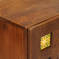 Produktbild för Sideboard Valnöt 60 x 33 x 75 cm Massivt mangoträ