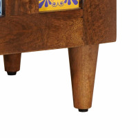 Produktbild för Sideboard Valnöt 60 x 33 x 75 cm Massivt mangoträ