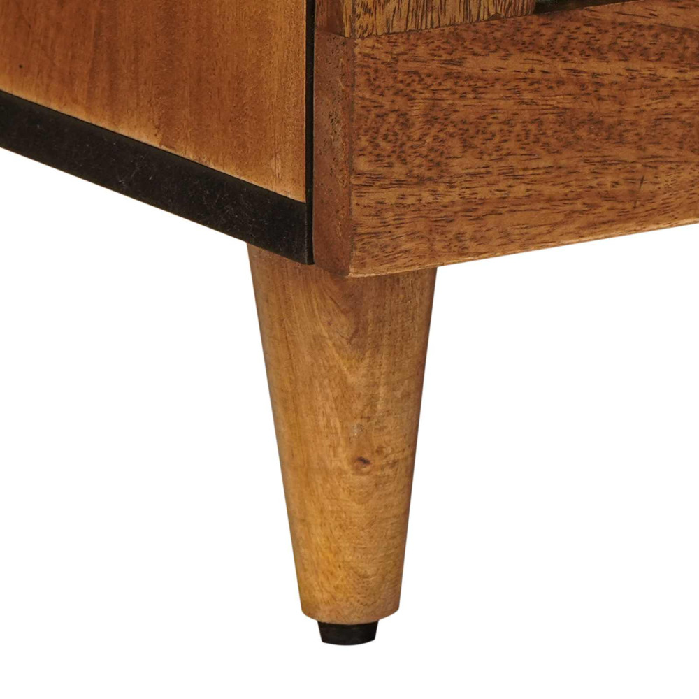 Produktbild för Nattduksbord 2 pcs Brun 40 x 33 x 46 cm Massivt mangoträ