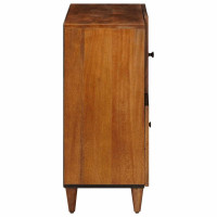 Produktbild för Sideboard med lagring Valnöt 80 x 33 x 75 cm Massivt mangoträ