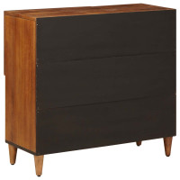 Produktbild för Sideboard med lagring Valnöt 80 x 33 x 75 cm Massivt mangoträ