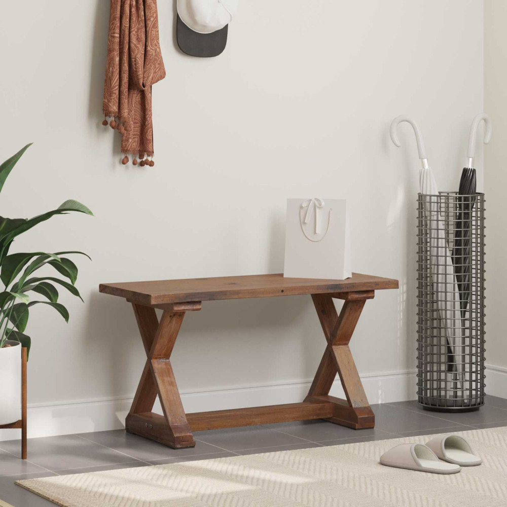 Produktbild för bänk Naturfärg 85 x 35 x 46 cm Massivt återvunnet trä