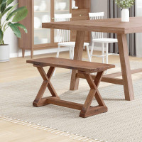 Produktbild för bänk Naturfärg 85 x 35 x 46 cm Massivt återvunnet trä