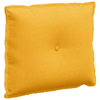 Produktbild för Ryggkudde Ljusgul 60 x 50 cm Kordread tyg