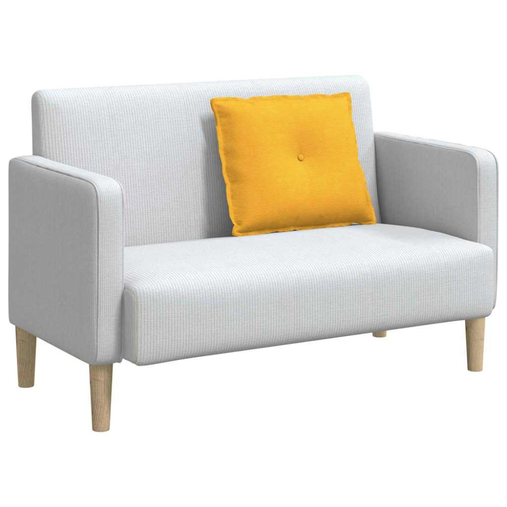 Produktbild för Ryggkudde Ljusgul 60 x 50 cm Kordread tyg